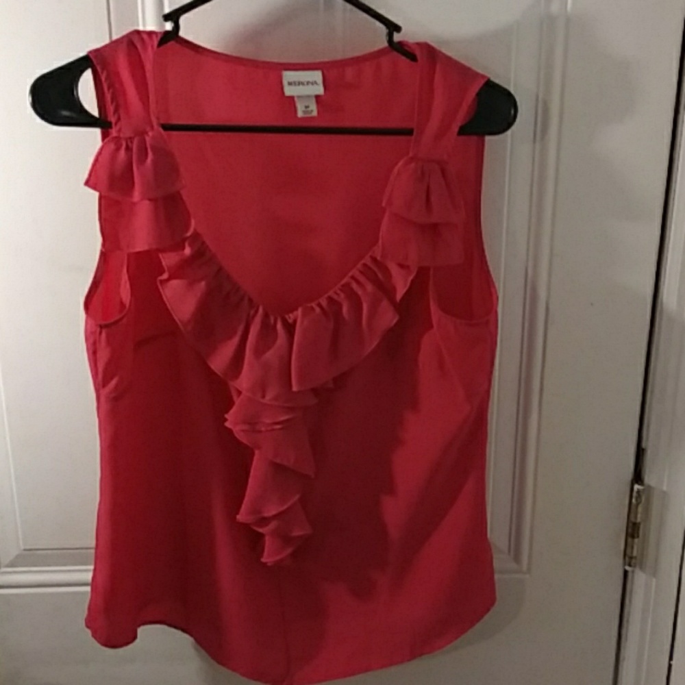 Merona fuchsia pink ladies sz med elegant top